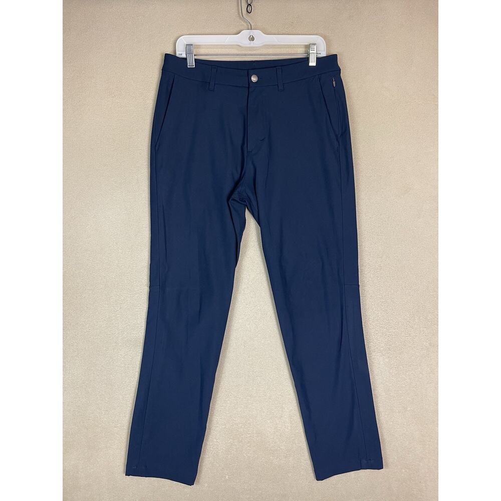 Lululemon Pants Mens 32 Blue Commission Slim Fit Stretch‎ Performance Mid Rise